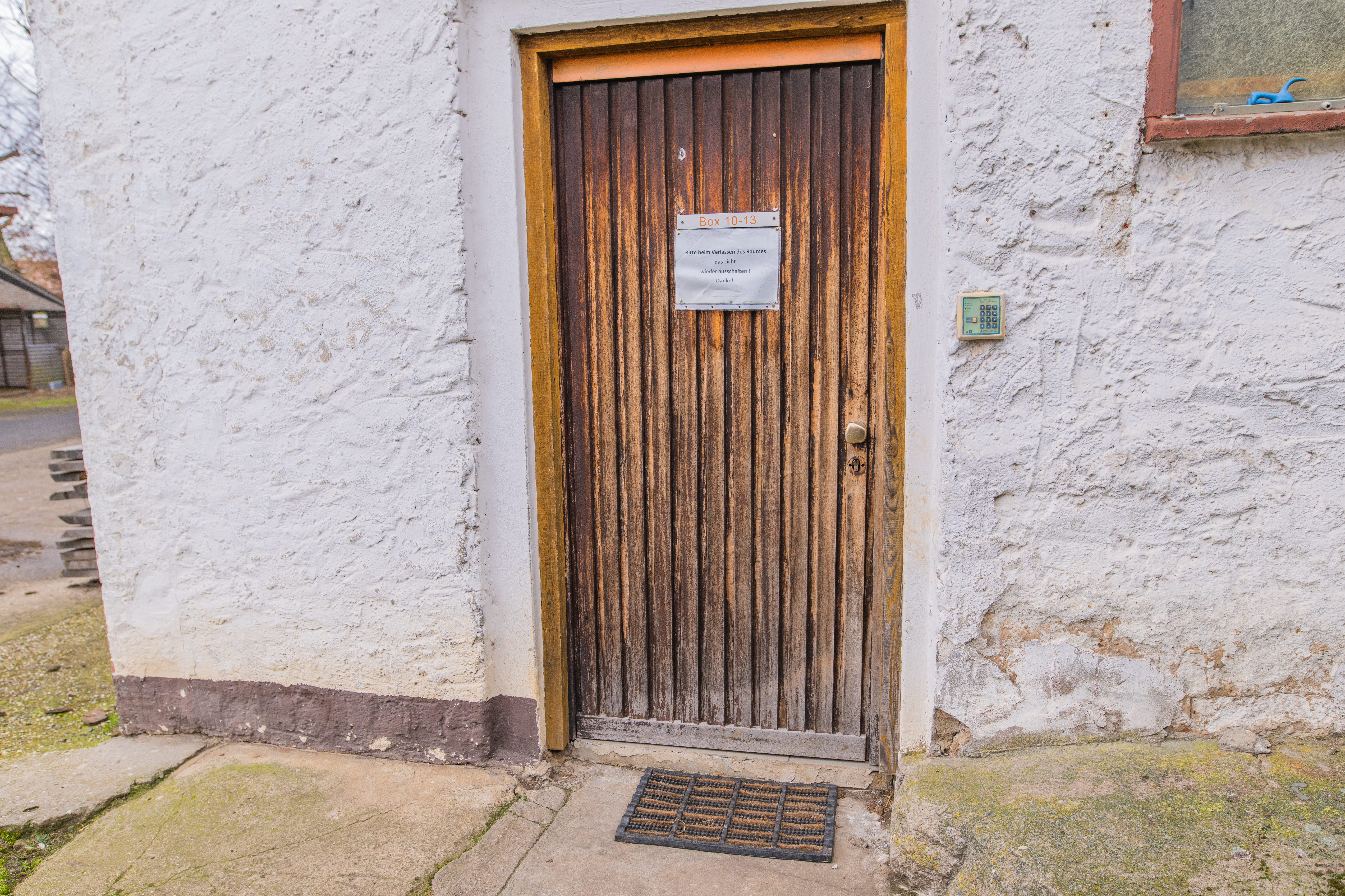 Hintereingang Tageshundeboxen