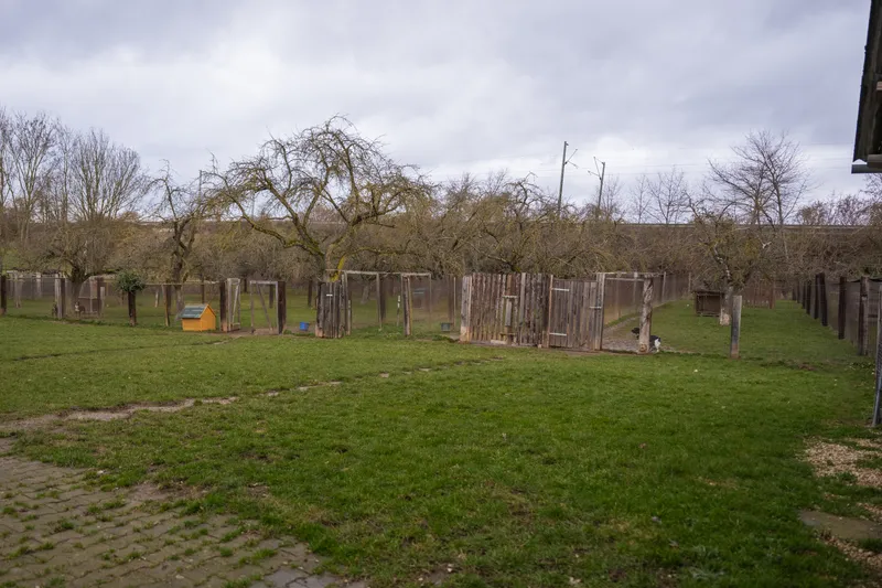 außen Ausläufe der Pension